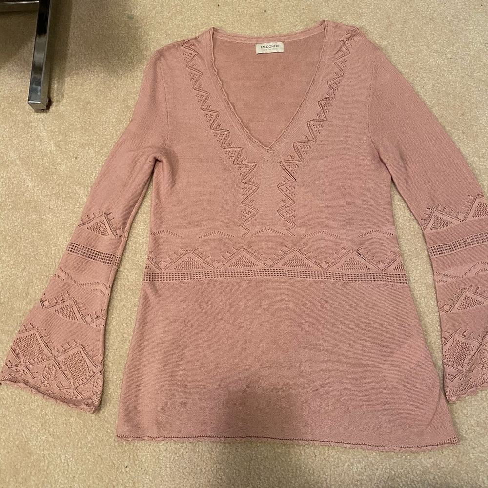 Falconeri crochet pattern rose gold sweater